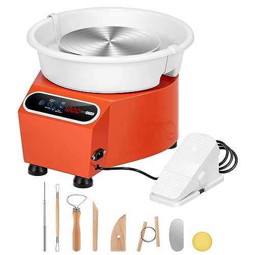 Electric Pottery Wheel Machine, Mini Pottery Ceramic Machine Adjustable  Speed Clay Machine with Turntable Tray Portable Pottery Forming Machine for