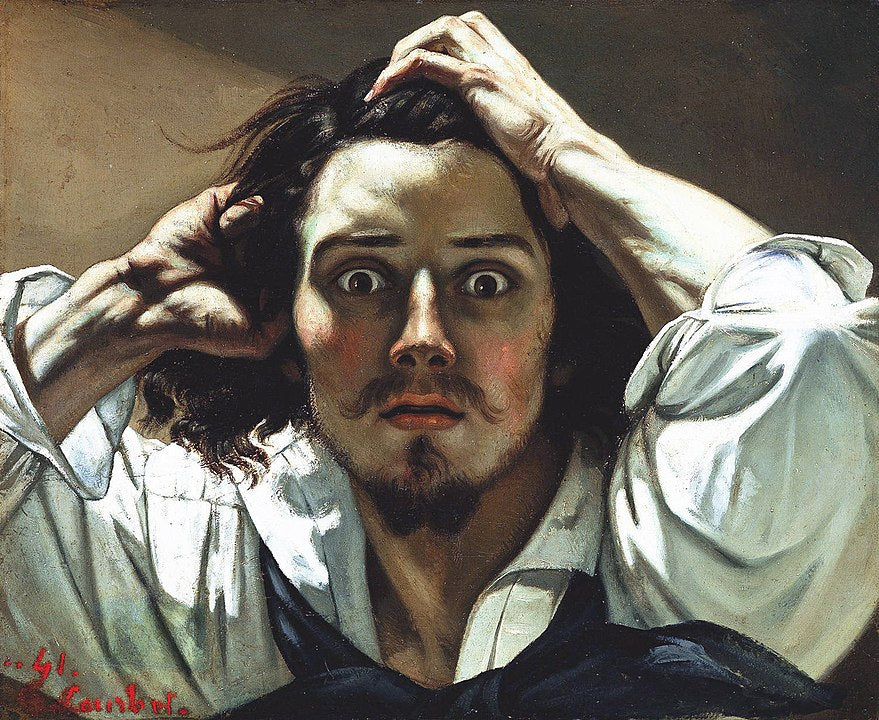 THE DESPERATE MAN BY GUSTAVE COURBET
