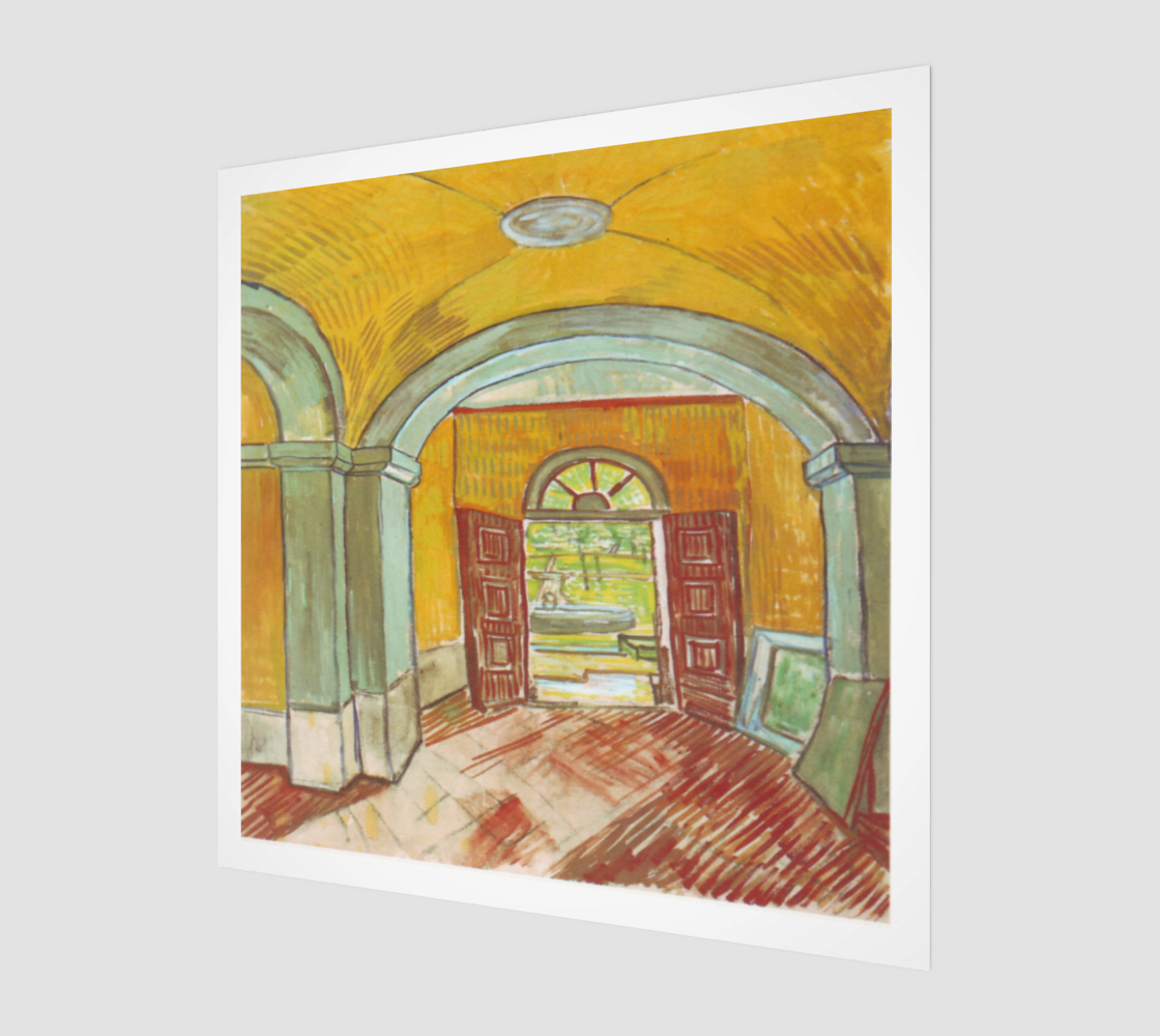 The Entrance Hall of Saint-Paul Asylum in Saint-Rémy by Vincent Van Gogh