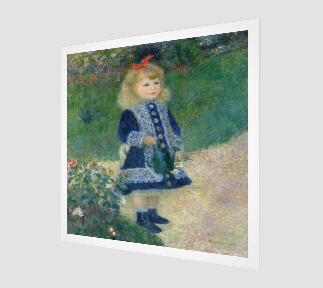 A Girl with a Watering Can by Pierre-Auguste Renoir Painting