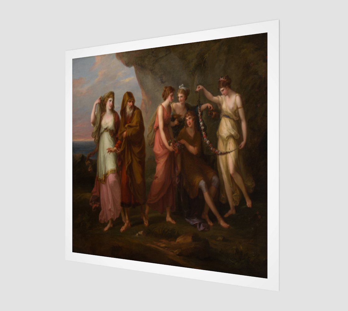 Telemachus and the Nymphs of Calypso by Angelica Kauffman