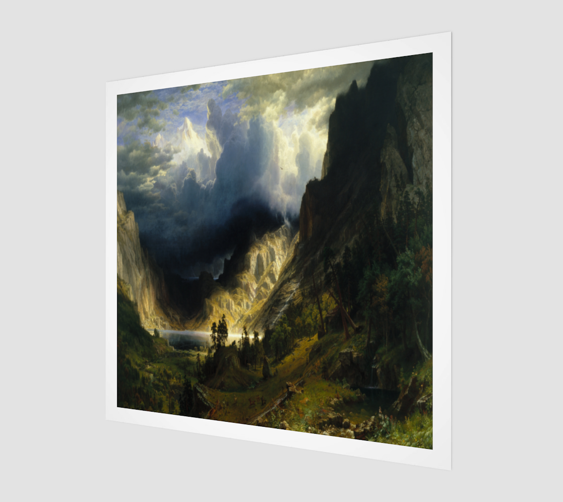 A Storm in the Rocky Mountains, Mt. Rosalie Painting by Albert Bierstadt
