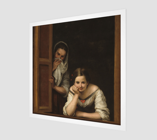 Two women at a window by Bartolome Esteban Murillo