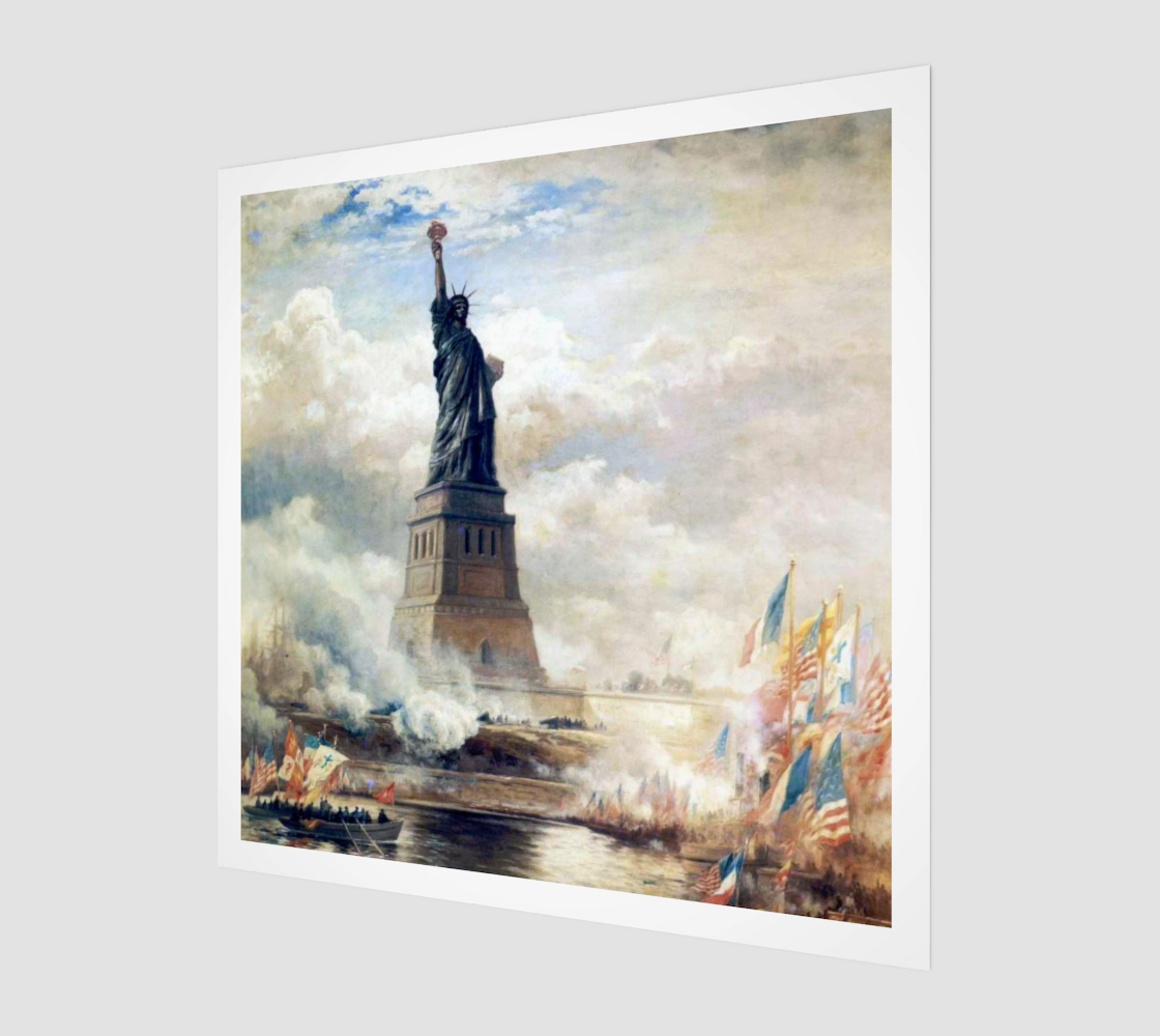 Unveiling The Statue of Liberty by Edward Moran