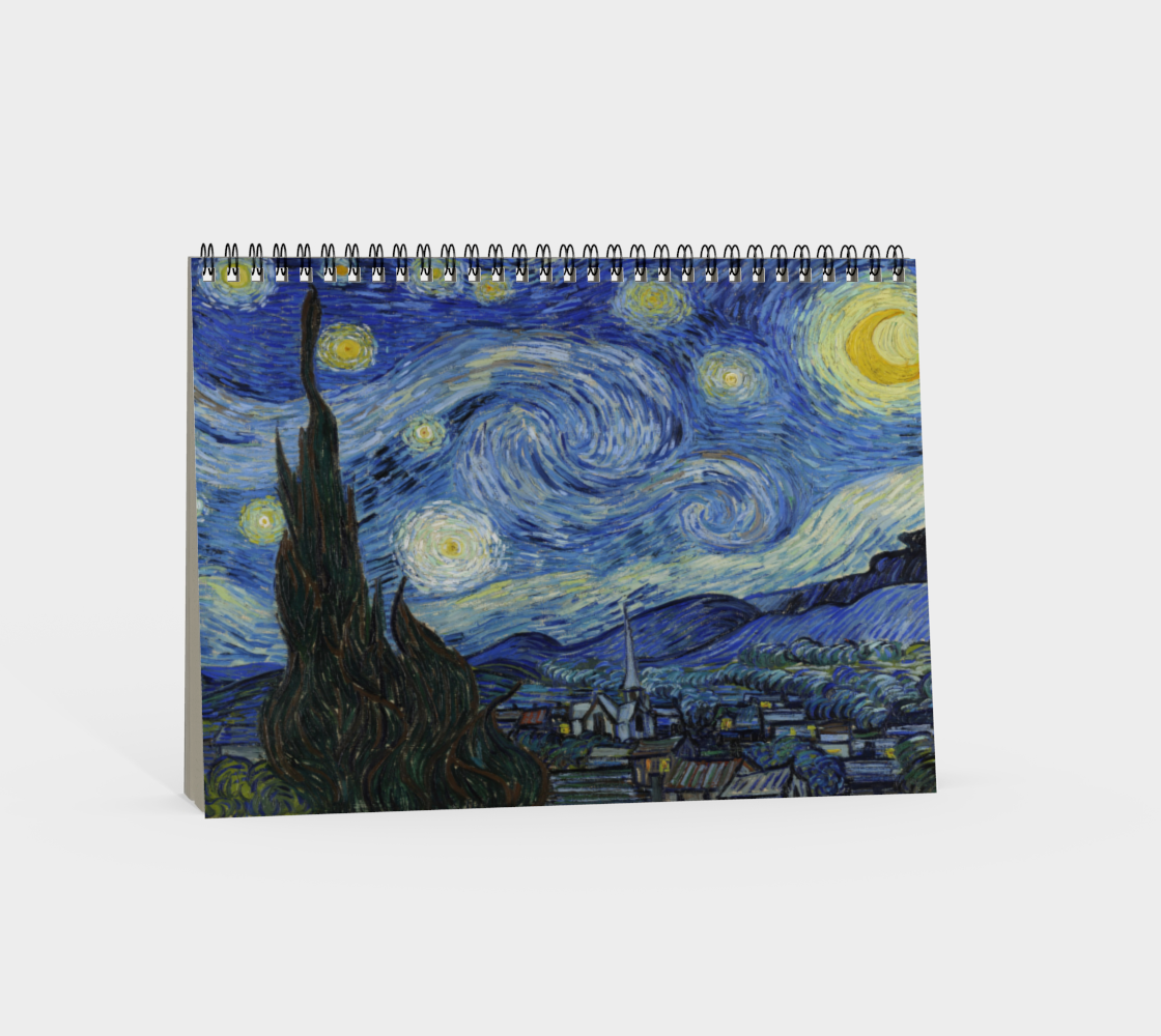 Starry Night - Vincent Van Gogh - Spiral Notebook