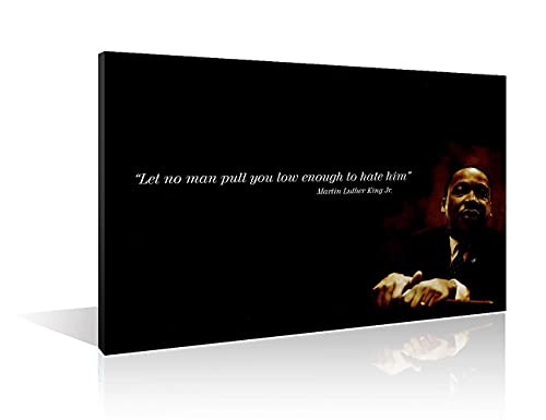 Martin Luther King Motivational Canvas Wall Art Inspirational Quotes Poster Art Prints for House Decor Wall Pictures for Living Room Framed Stretched Canvas Art Ready to Hang, 12" Wx18 H