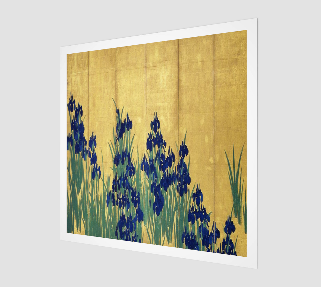Irises screen by Ogata Korin