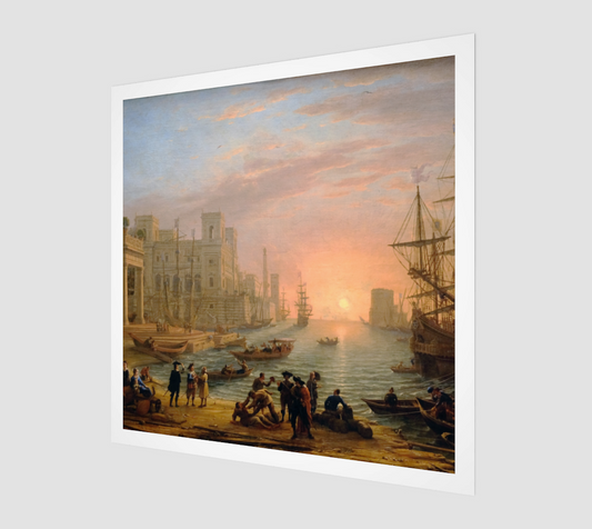 Seaport at Sunset by Claude Lorrain