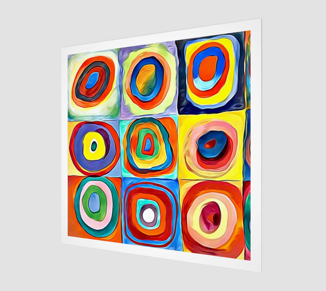 Squares with Concentric Circles Art