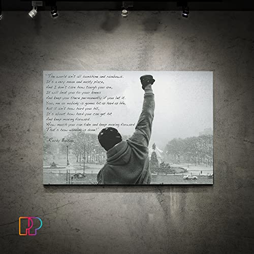 Hope Inspirational Canvas Print Motivational Quote Wall Art - Boxing Office & Gym Decor for Men Ready to Hang Framed Canvas Artwork For Walls- Inspirational Movie Quotes (30x20 Inch)