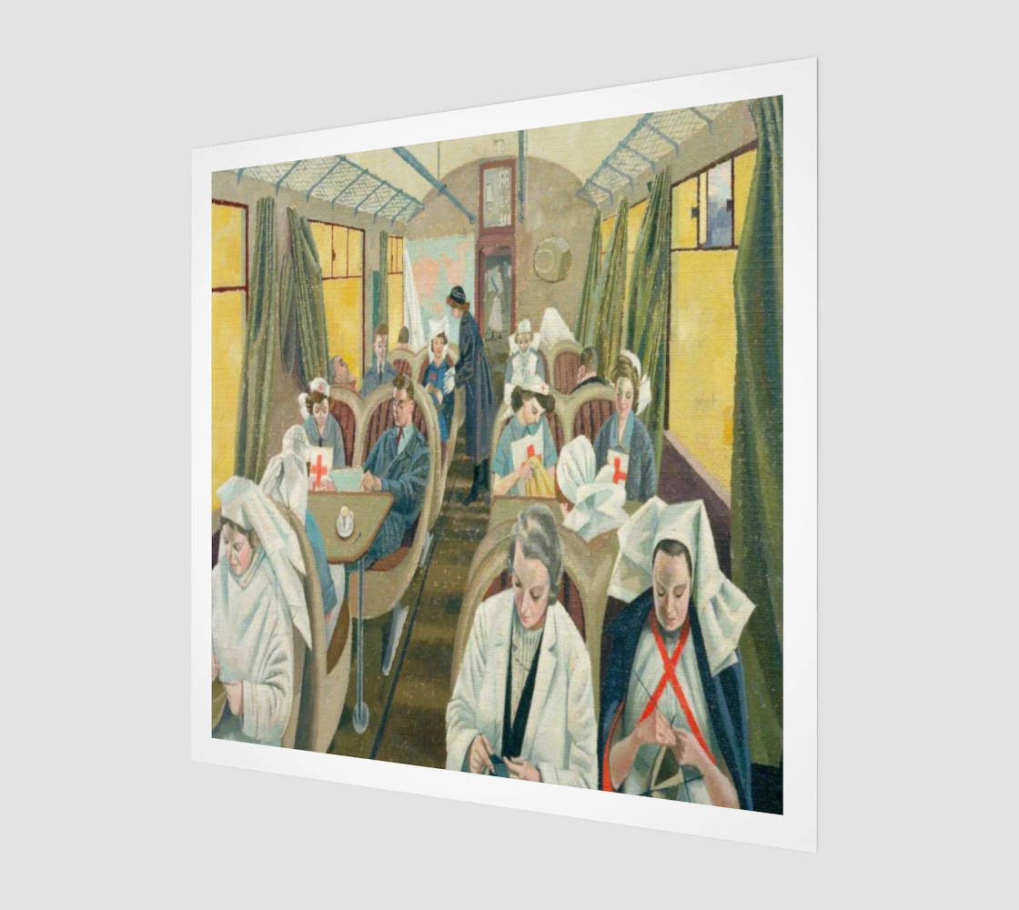 Standing-By on Train 21: A Civilian Evacuation Train Ready to Evacuate Casualties at Short Notice by Evelyn Mary Dunbar