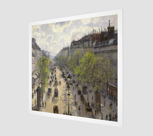 Le Boulevard de Montmartre, Matinée de Printemps by   Camille Pissarro