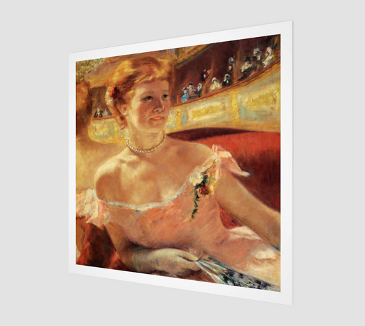 Woman with a Pearl Necklace in a Loge by Mary Cassatt [Museum Quality Fine Art Prints]