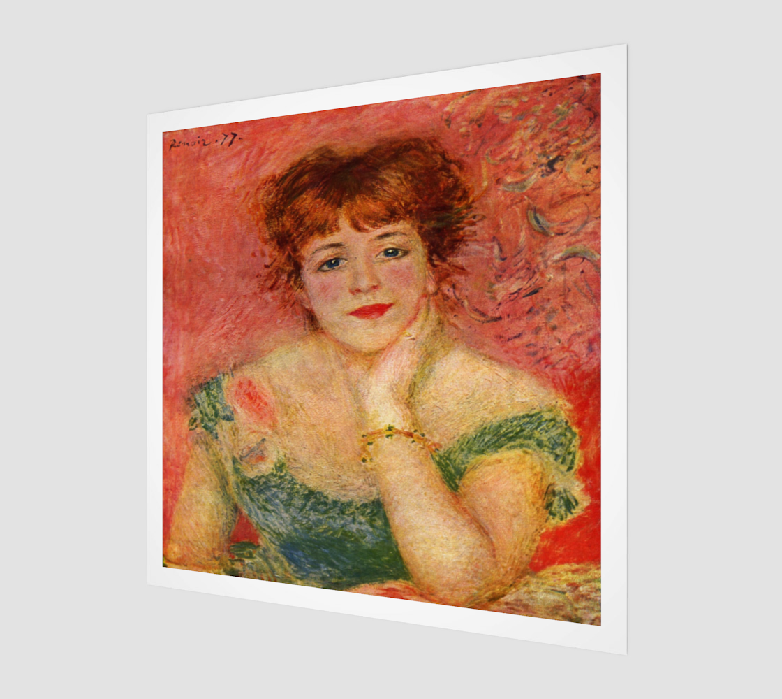 Portrait of Jeanne Samary by Pierre-Auguste Renoir Painting