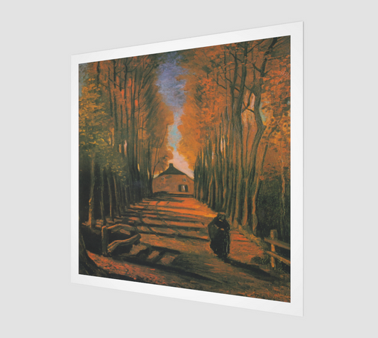 Avenue of Poplars in Autumn by Vincent Van Gogh