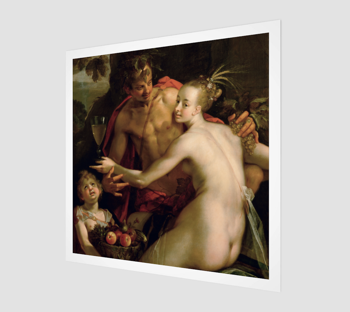 Bacchus, Ceres, and Amor by Hans von Aachen