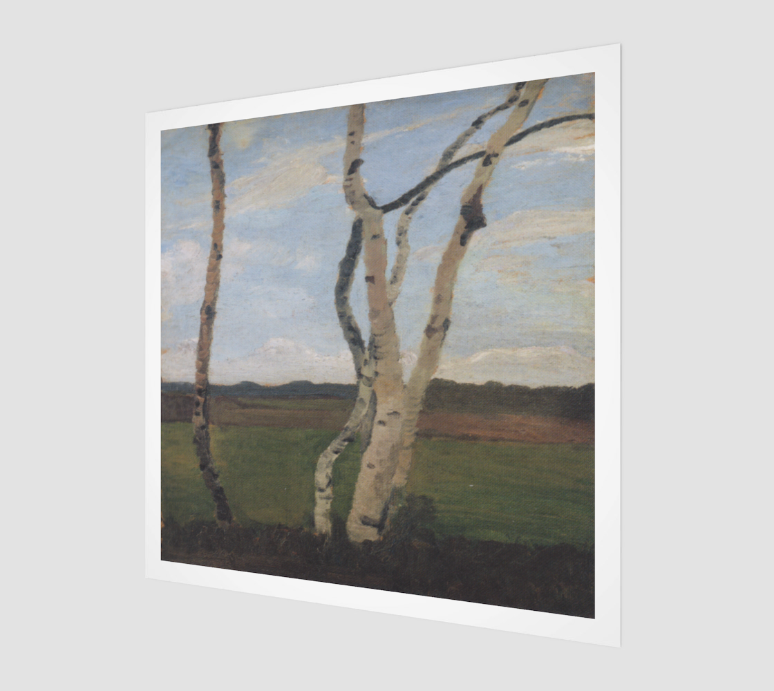 Landscape with Birch trunks By Paula Modersohn Becker