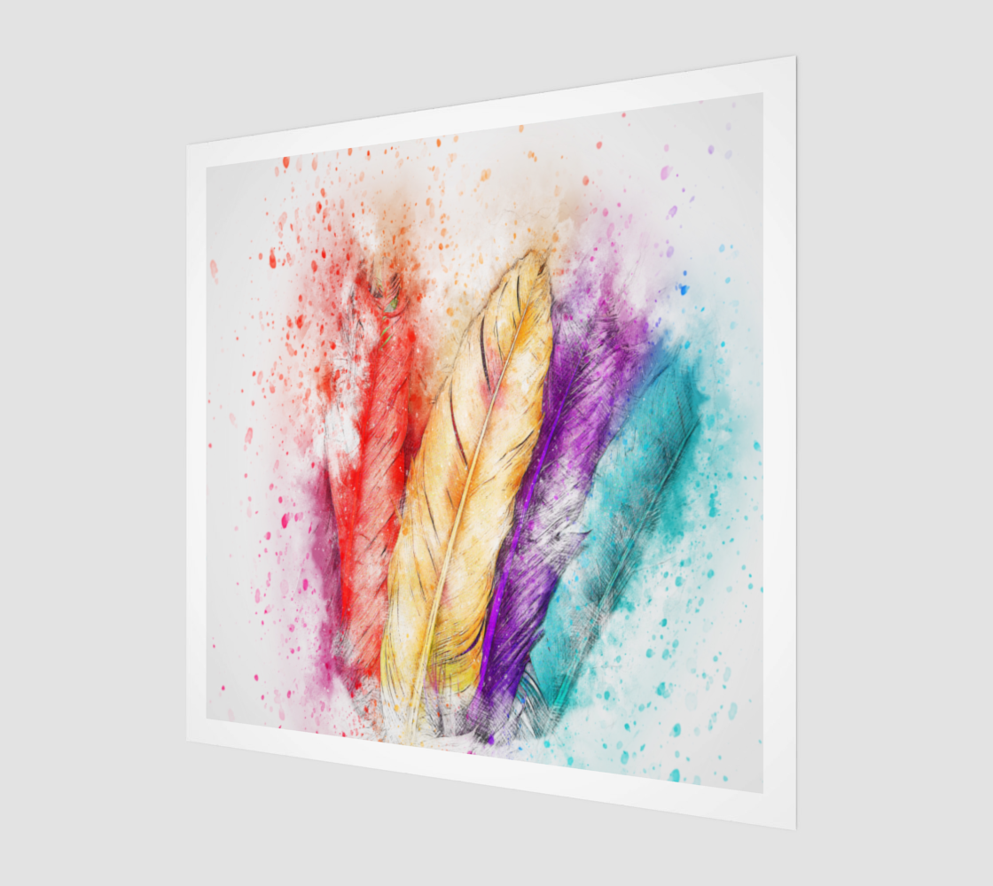 Colorful Abstract Feathers
