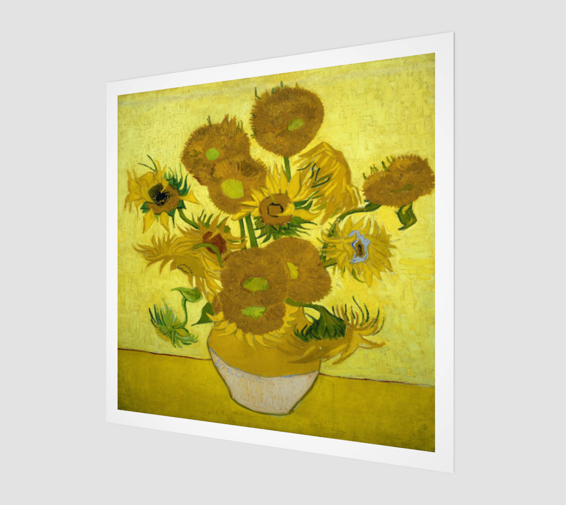 Vase with Fifteen Sunflowers by Vincent Van Gogh
