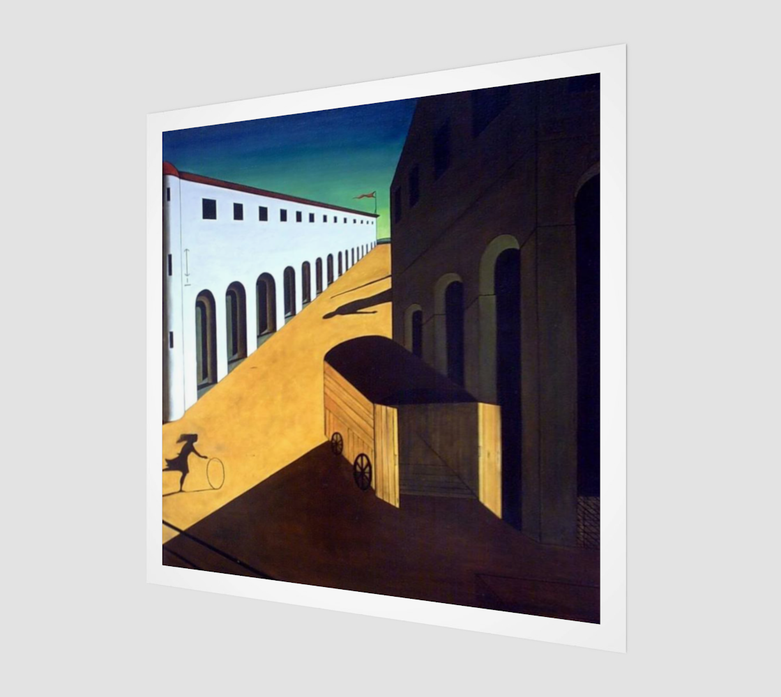 Mystery and melancholy of a street by Giorgio de Chirico