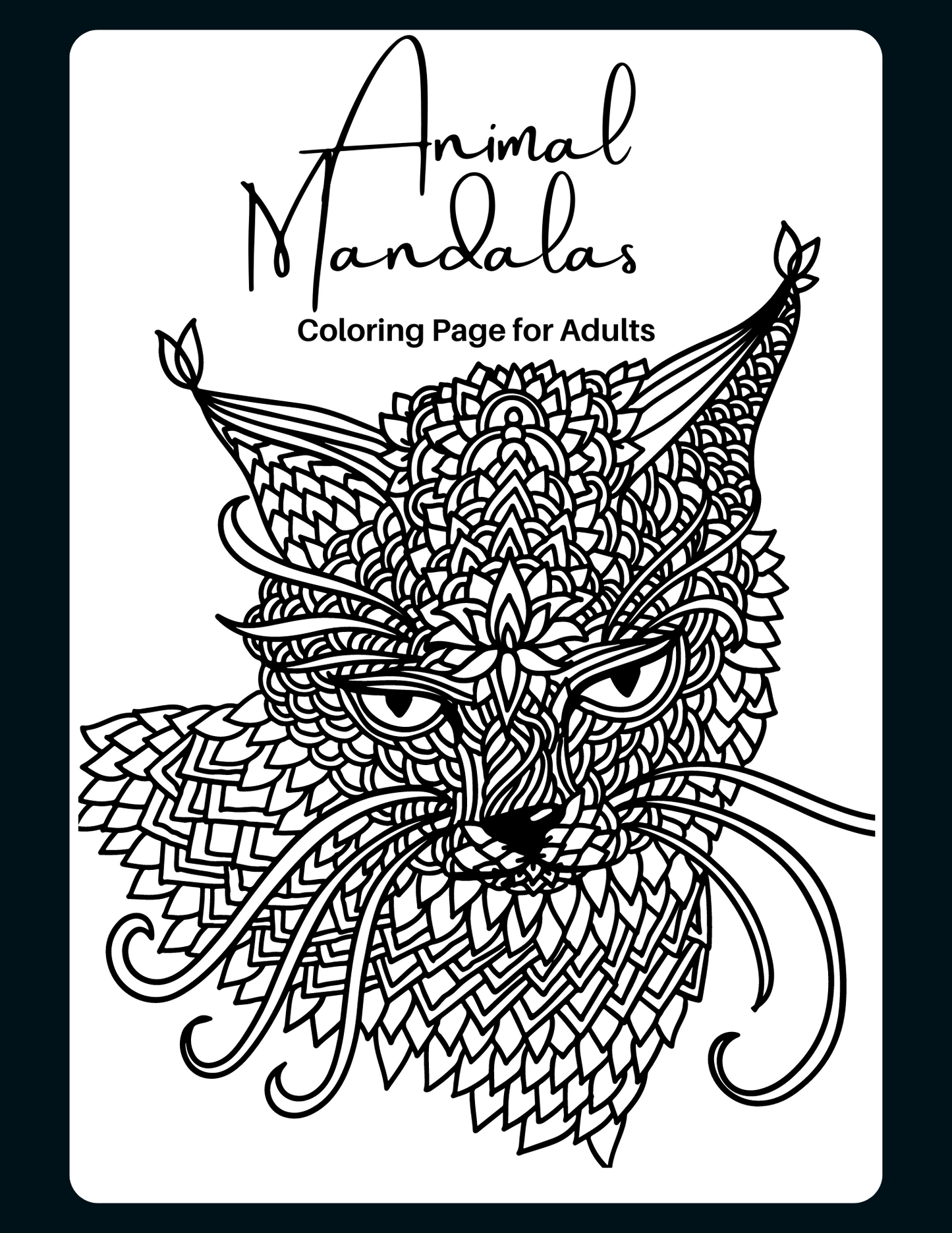 Animal Mandalas Coloring Ebook (Online Downloadable)
