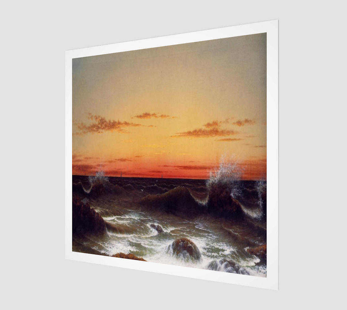 Seascape - Sunset by Martin Johnson Heade