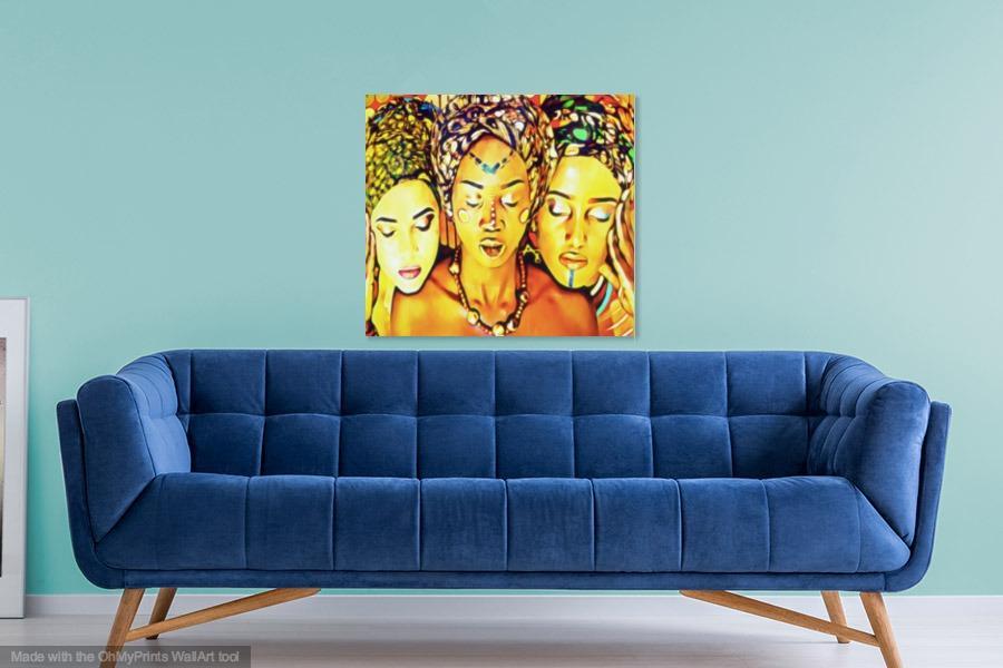 The Three African Sisters Black Women Painting