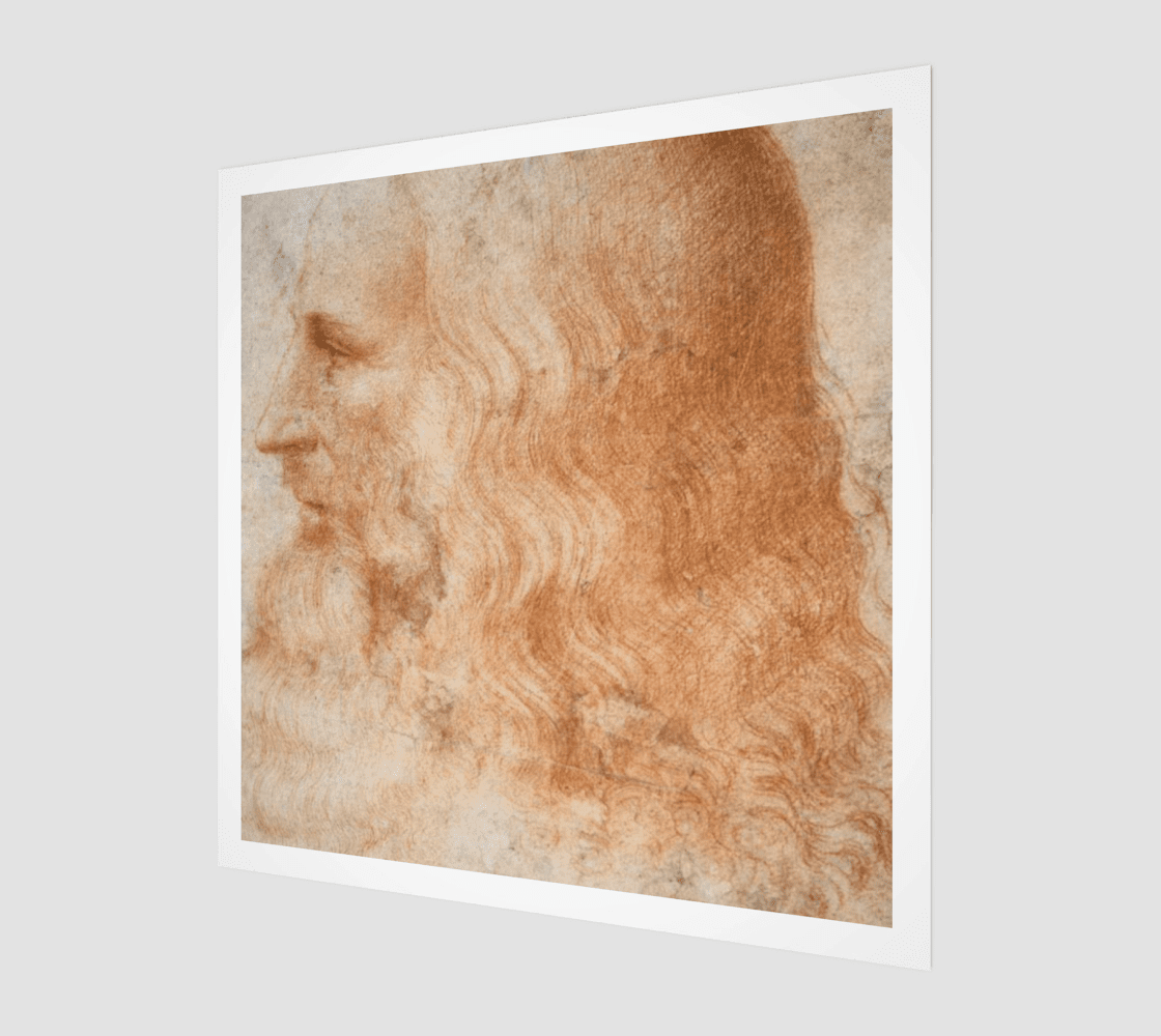 Buy famous artwork Leonardo da Vinci Portrait - A painting of an old Leonardo da Vinci portrait