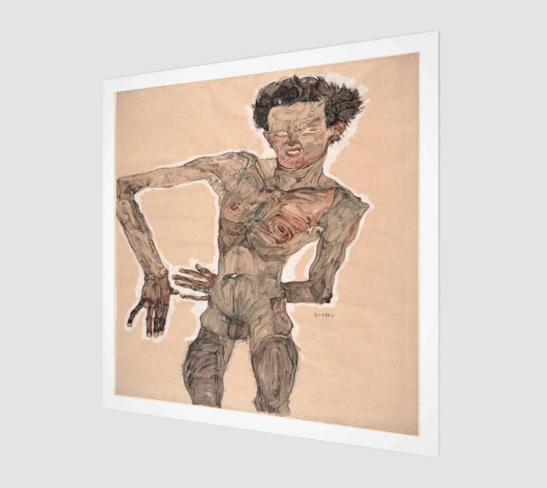 Nude Self-Portrait by Egon Schiele