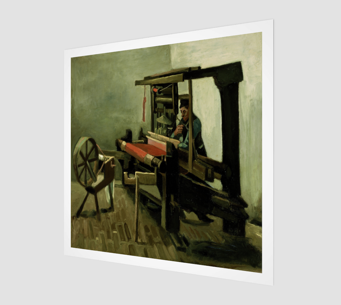 Weaver Facing Left with Spinning Wheel by Vincent Van Gogh