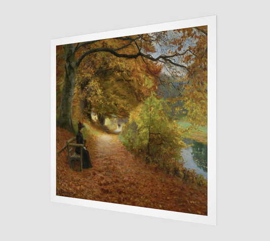 A Wooded Path In Autumn by Hans Andersen Brendekilde