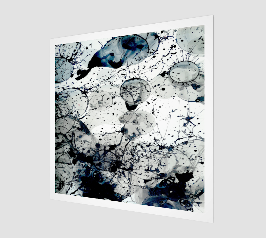 Buble Black & White Modern Abstract Wall Art
