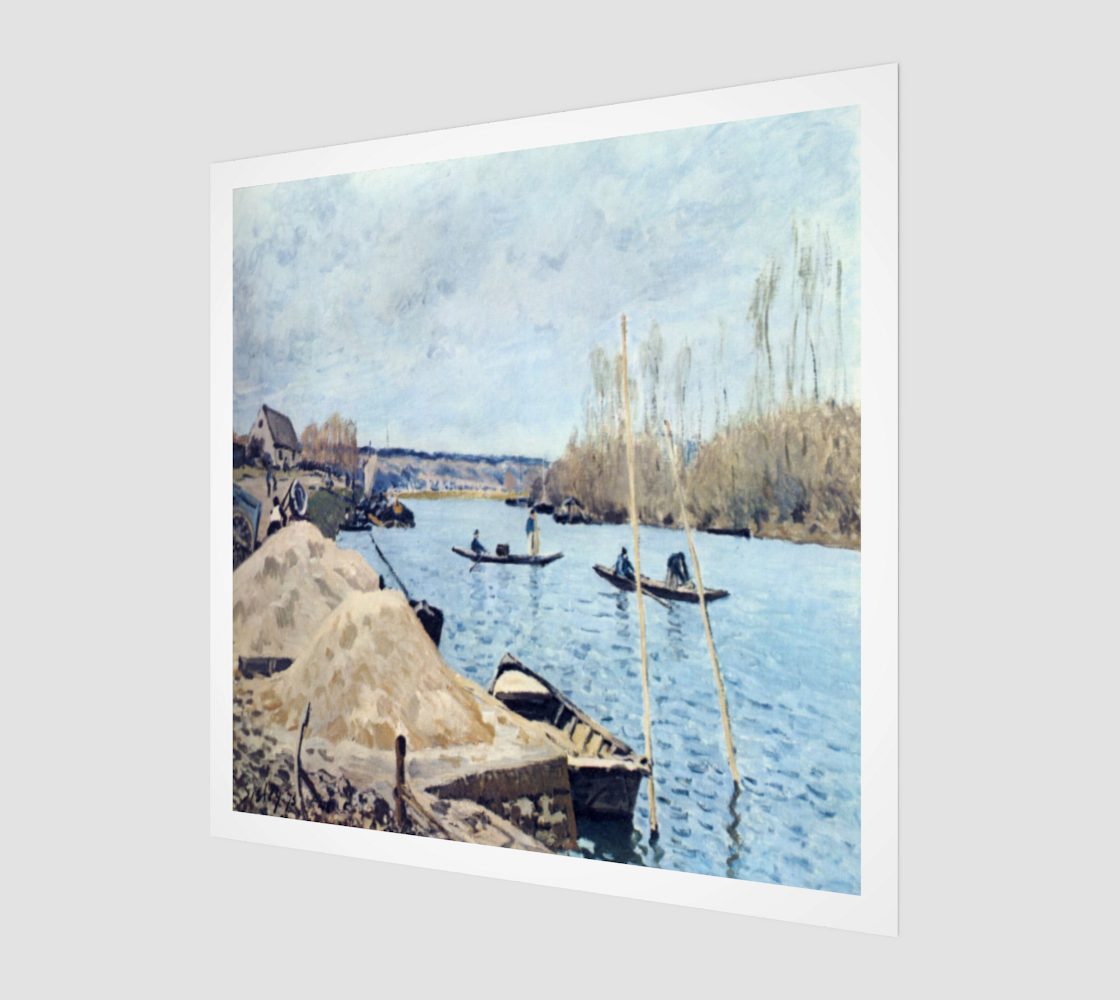 The Seine at Port-Marly, Piles of Sand by Alfred Sisley