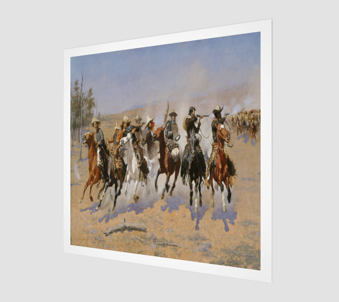 A Dash for the Timber by Frederic Remington