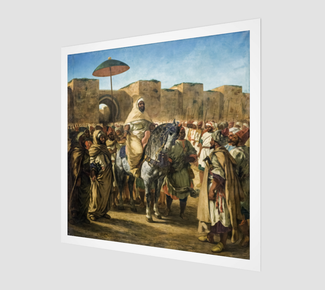The Sultan of Morocco by Eugène Delacroix