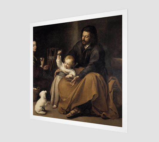The Holy Family with the dog by Bartolome Esteban Murillo