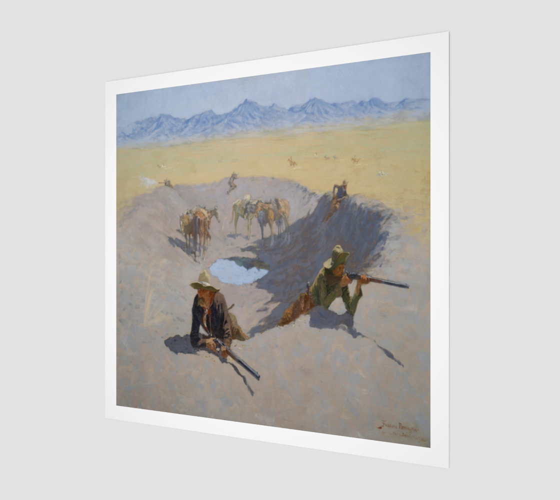 Fight for the Waterhole by Frederic Remington