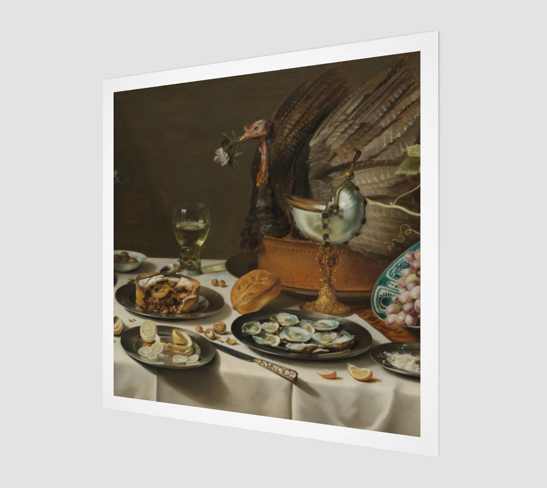 Still Life with Turkey Pie by Pieter Claesz
