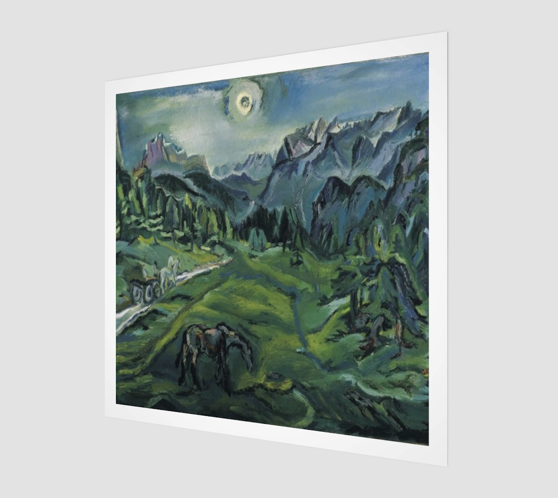Tre Croci - Dolomite Landscape by Oskar Kokoschka
